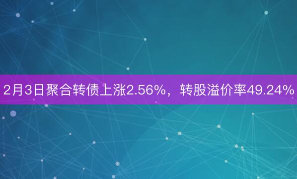 2月3日聚合转债上涨2.56%，转股溢价率49.24%