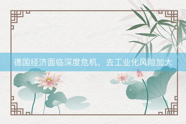 德国经济面临深度危机，去工业化风险加大
