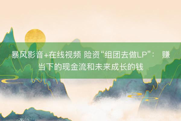 暴风影音+在线视频 险资“组团去做LP”： 赚当下的现金流和未来成长的钱