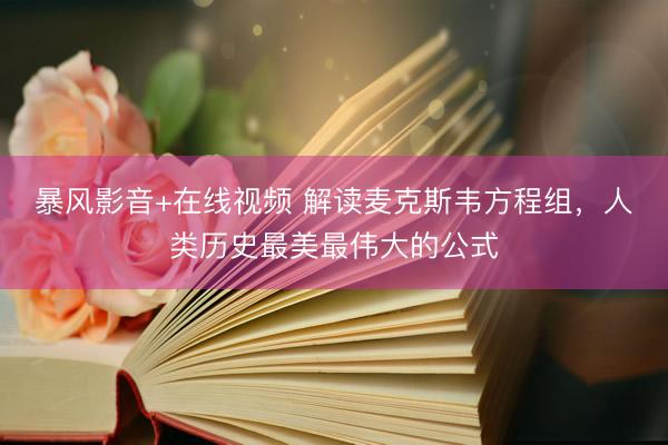 暴风影音+在线视频 解读麦克斯韦方程组，人类历史最美最伟大的公式