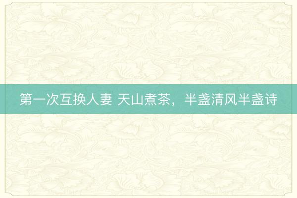 第一次互换人妻 天山煮茶，半盏清风半盏诗