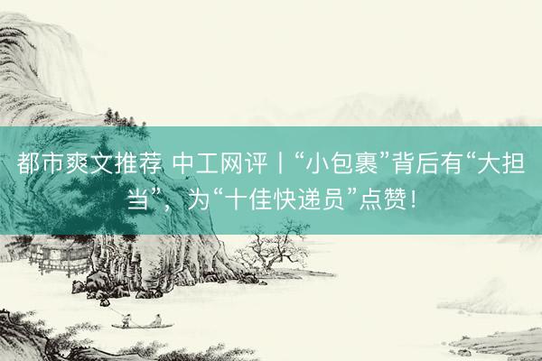 都市爽文推荐 中工网评丨“小包裹”背后有“大担当”，为“十佳快递员”点赞！