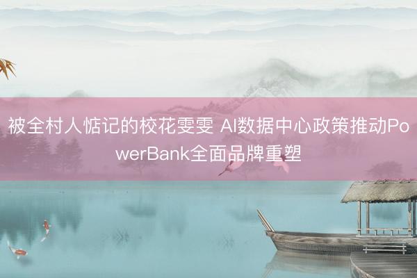 被全村人惦记的校花雯雯 AI数据中心政策推动PowerBank全面品牌重塑