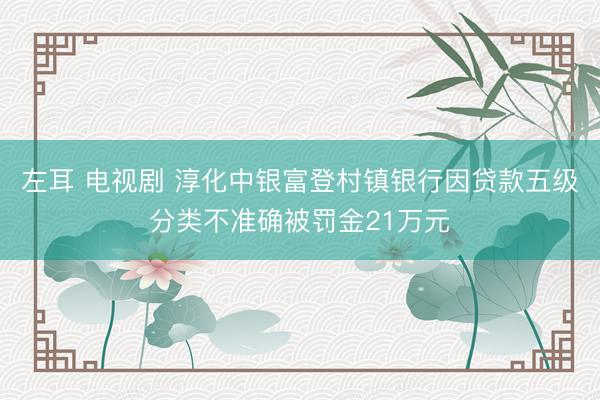 左耳 电视剧 淳化中银富登村镇银行因贷款五级分类不准确被罚金21万元