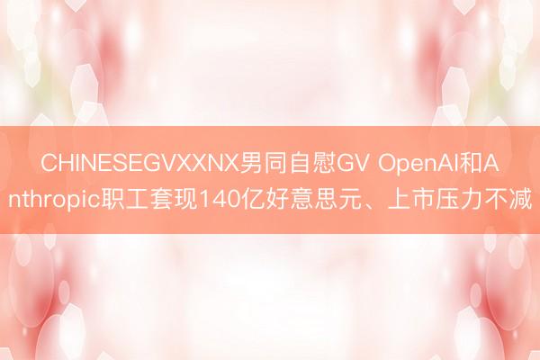 CHINESEGVXXNX男同自慰GV OpenAI和Anthropic职工套现140亿好意思元、上市压力不减